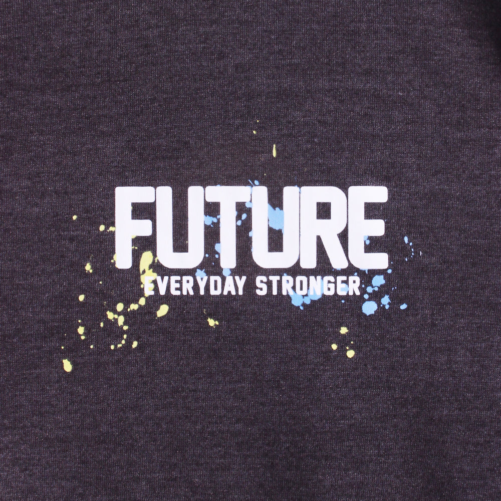 FUTURE GRAPHIC TEE - CHARCOAL MELANGE