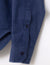 COTTON LINEN MANDARIN COLLAR SHIRT - INDIGO BLUE