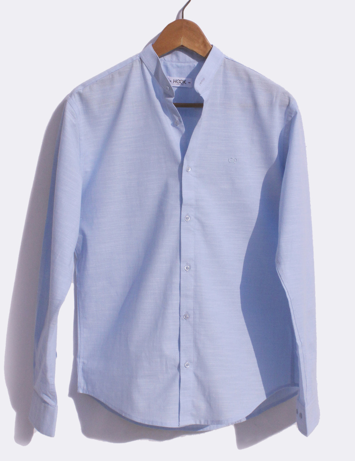 MANDARIN COLLAR SHIRT - SKY BLUE