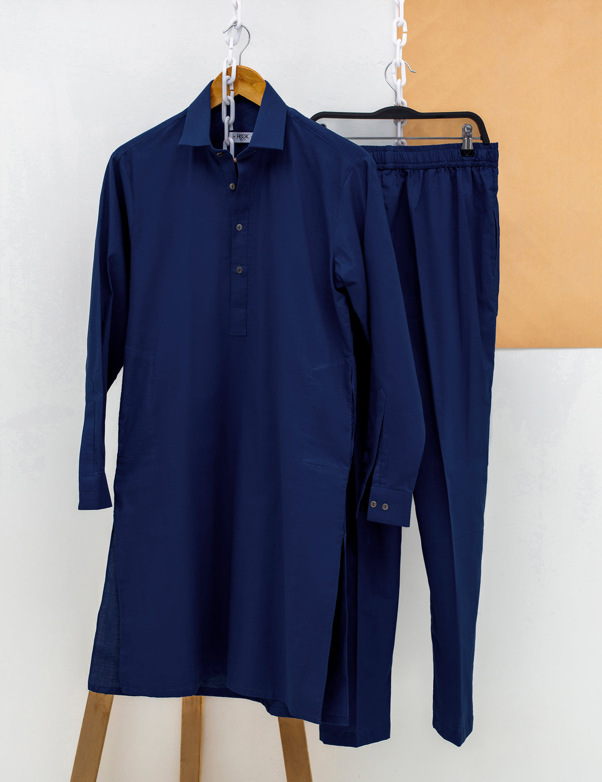 BASIC KURTA PAJAMA - SLIM FIT - NAVY BLUE