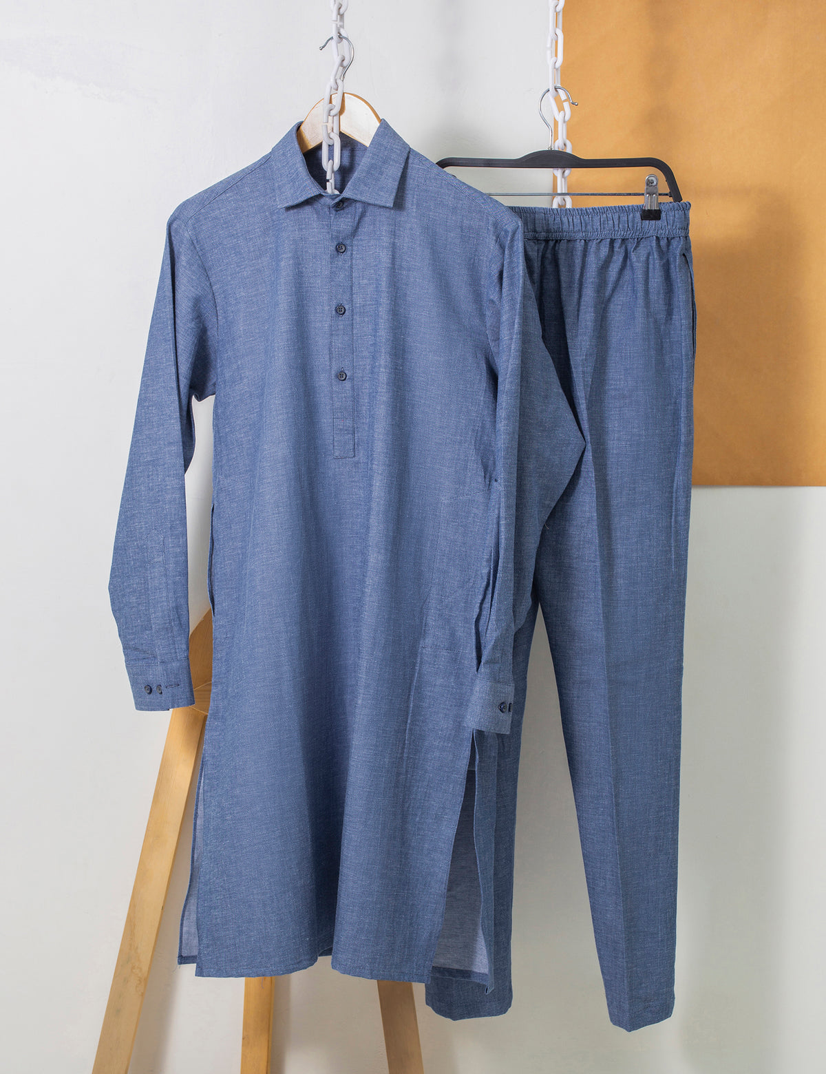 BASIC KURTA PAJAMA - SLIM FIT - INDIGO BLUE