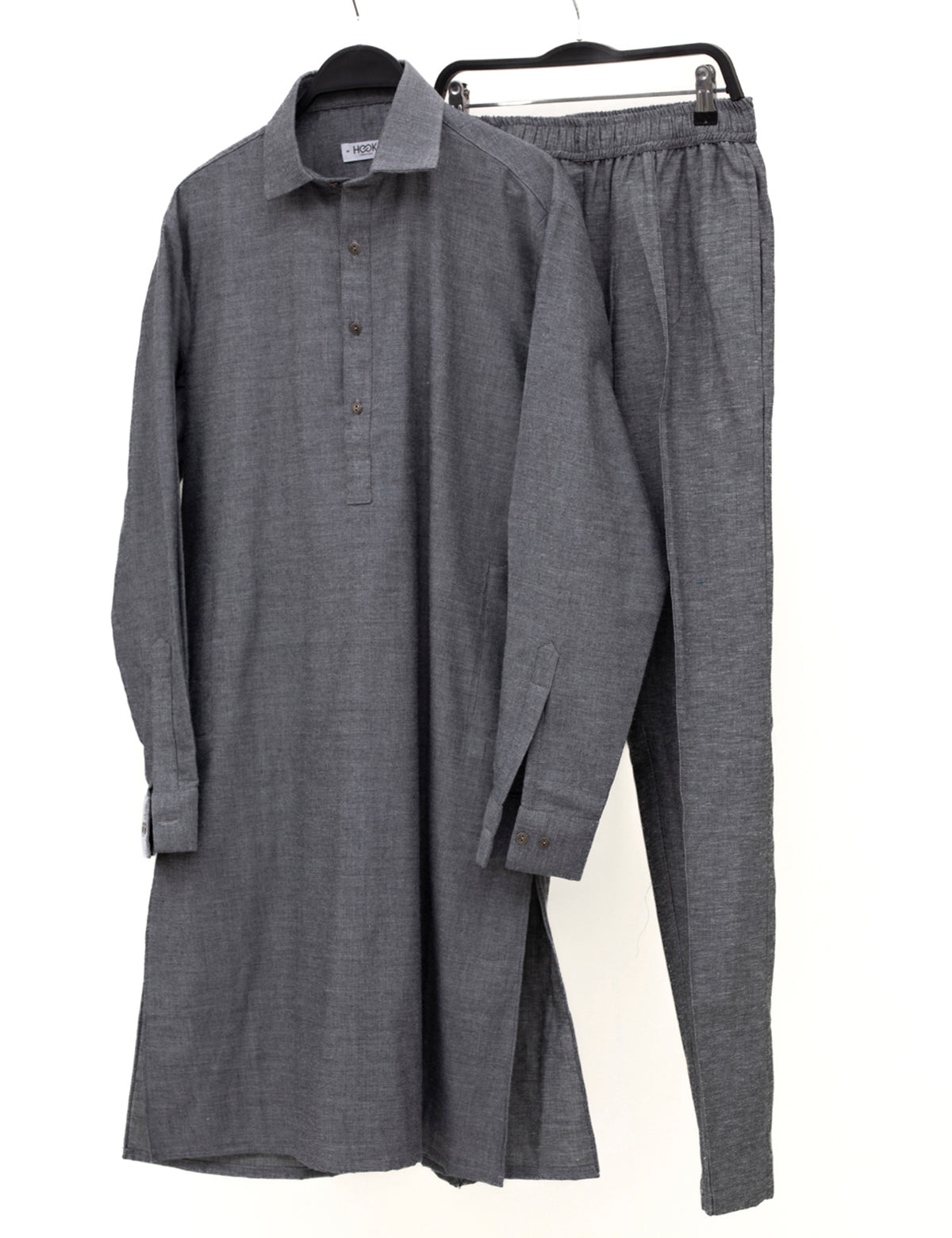 BASIC KURTA PAJAMA - SLIM FIT - CHARCOAL